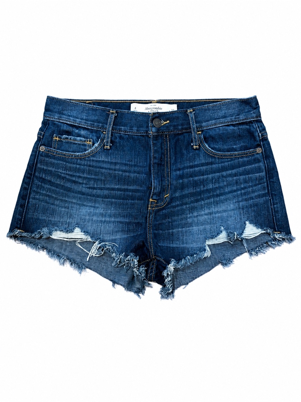 Abercrombie & Fitch Size 4 W27 Distressed Denim Cutoff Shorts Frayed Hem